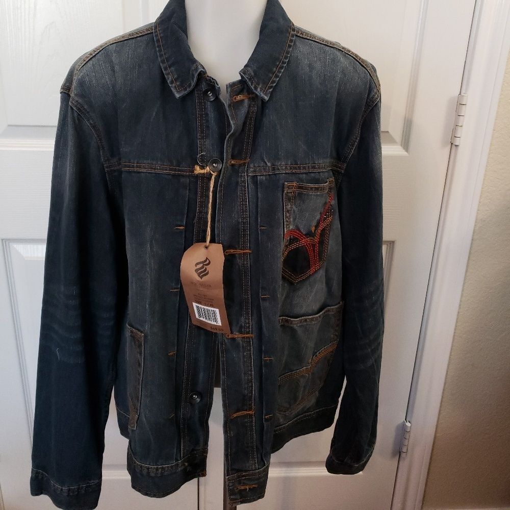 NWT Men's Rocawear Medium Wash Denim Jacket